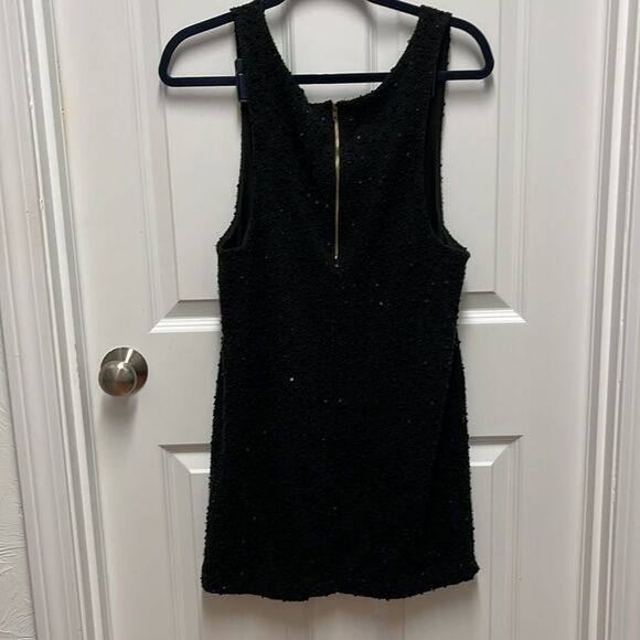 Double Zero Black Tweed Sequin V-Neck‎ Jumper - Picture 4 of 6
